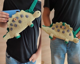 Crochet Pattern Sling Bag Dino, Crochet Pattern Waist Baby Bag