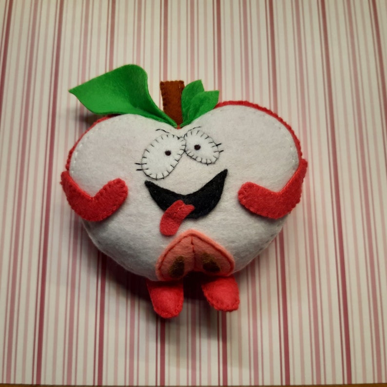 Apple Sewing Pattern Felt Cheerful Apple PDF Play Food Fruit Etsy