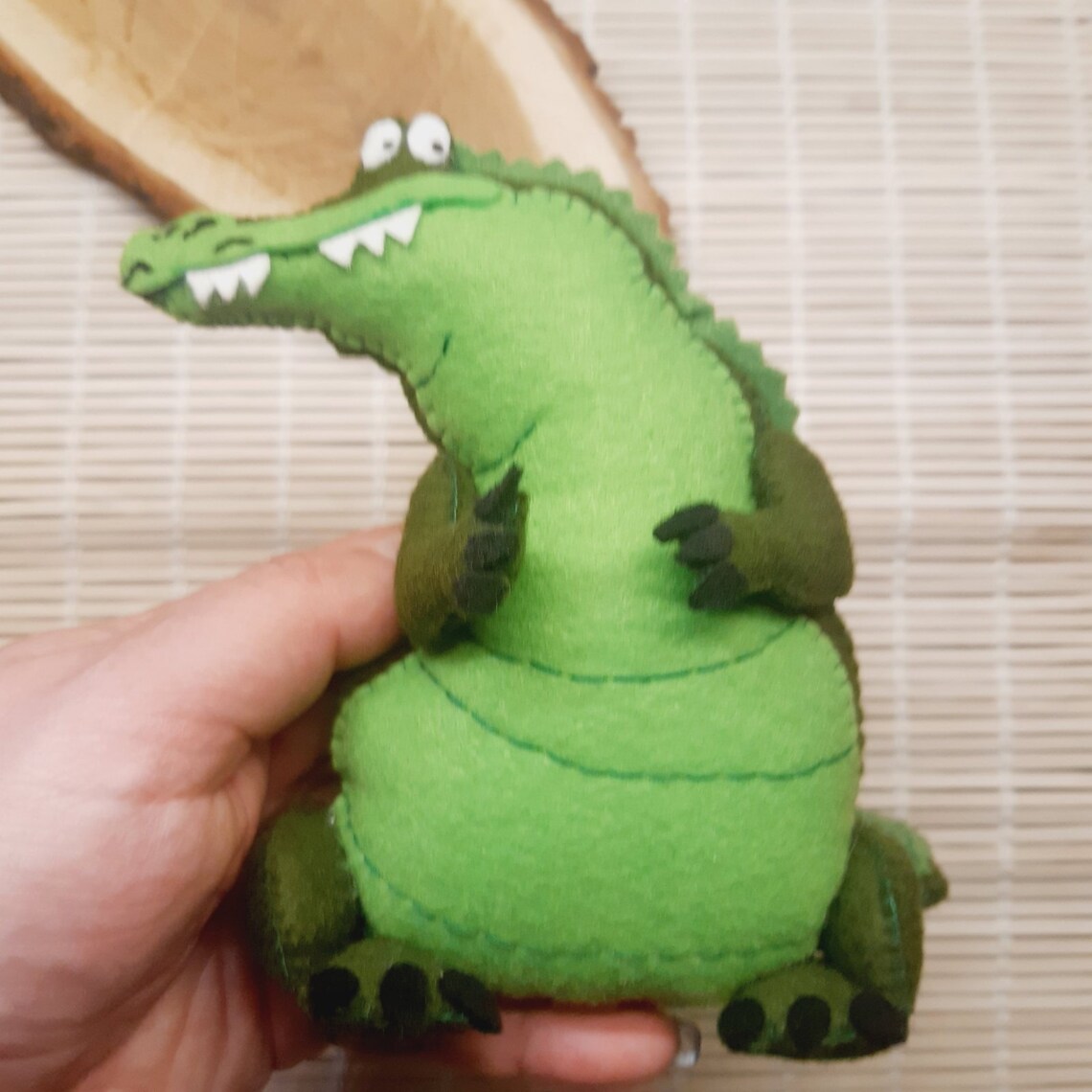 Crocodile Sewing Pattern Felt Alligator Pattern Sew by Hand Etsy