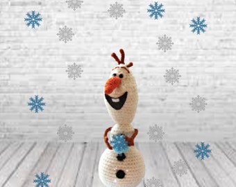 Olaf pattern crochet, olaf snowman pattern amigurumi, crochet OLAF pattern - Frozen, About 30cm (12 inches) tall,