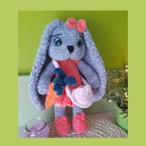 Bunny Crochet Pattern, Crochet pattern baby rabbit, Crochet PATTERN plush toy, Amigurumi pattern rabbit, Pattern amigurumi animals plush