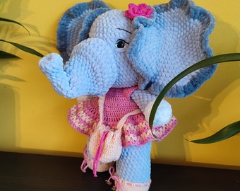 Modèle de crochet Big Elephant, amigurumi éléphant, modèle de crochet animal, motif amigurumi, crochet safari, Plushie Pattern Elephant