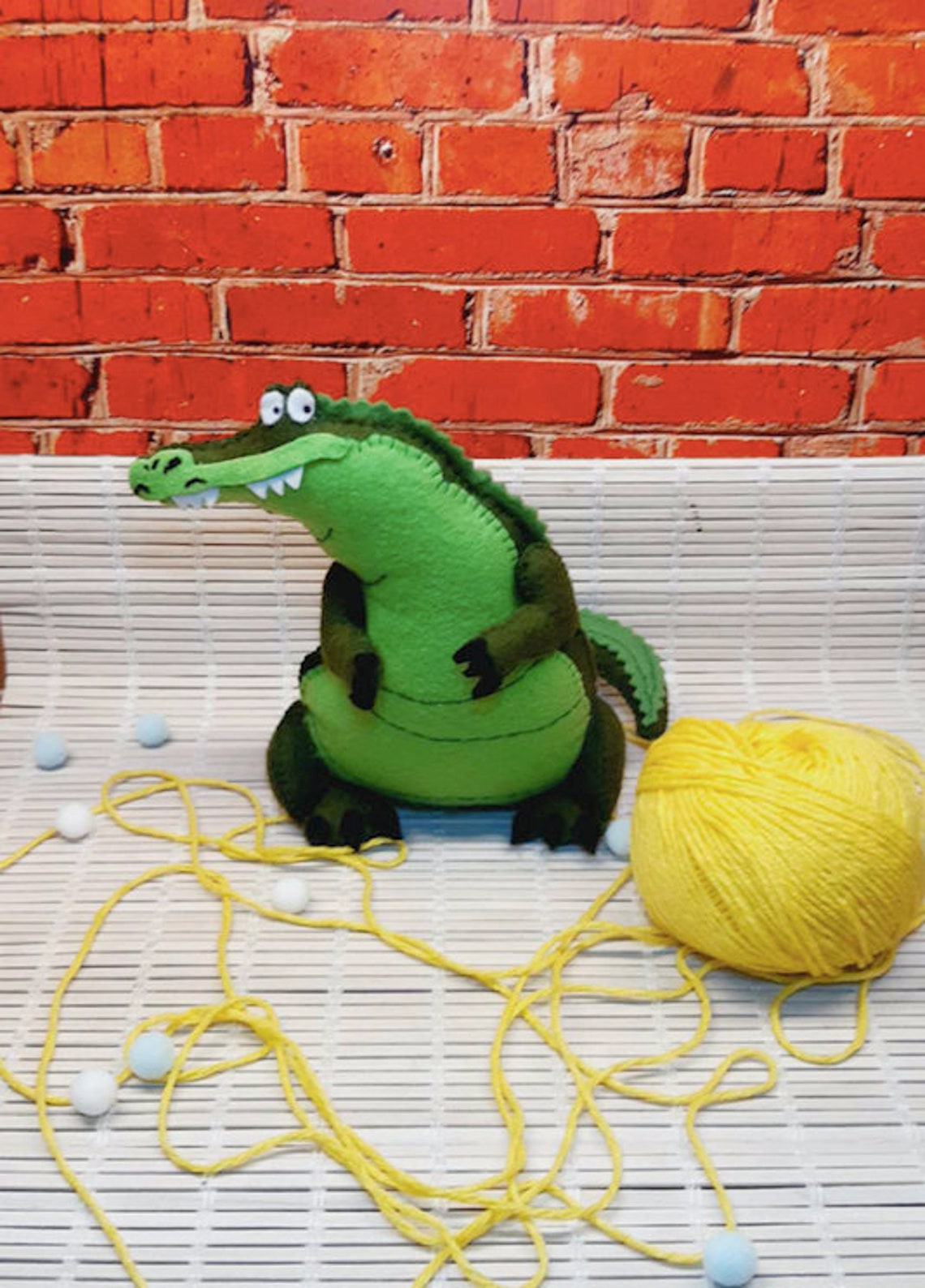 Crocodile Sewing Pattern Felt Alligator Pattern Sew by Hand Etsy