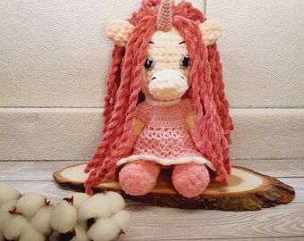 2 crochet patterns unicorn doll and dress, Crochet Animal Pattern, Crochet Unicorn Pattern, Amigurumi Unicorn, Rainbow plush unicorn