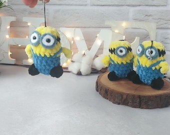 Minion Crochet Pattern, Cute Minion Amigurumi Pattern, Minion PDF Pattern, Minions Amigurumi Keychain Tutorial, Small Size Minions Amigurumi