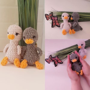 Crochet Pattern Goose Keychain, Amigurumi tutorial, Duck Amigurumi, Crochet goose pattern, crochet duck, Mini Goose Animal, Goose Keychain