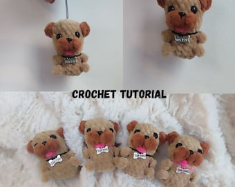 Crochet Mini Pug ,Crochet Mini Dog Plushie, Crochet Pug Keychain, Crochet Dog keychain, Crochet Pug Amigurumi Plush Toy