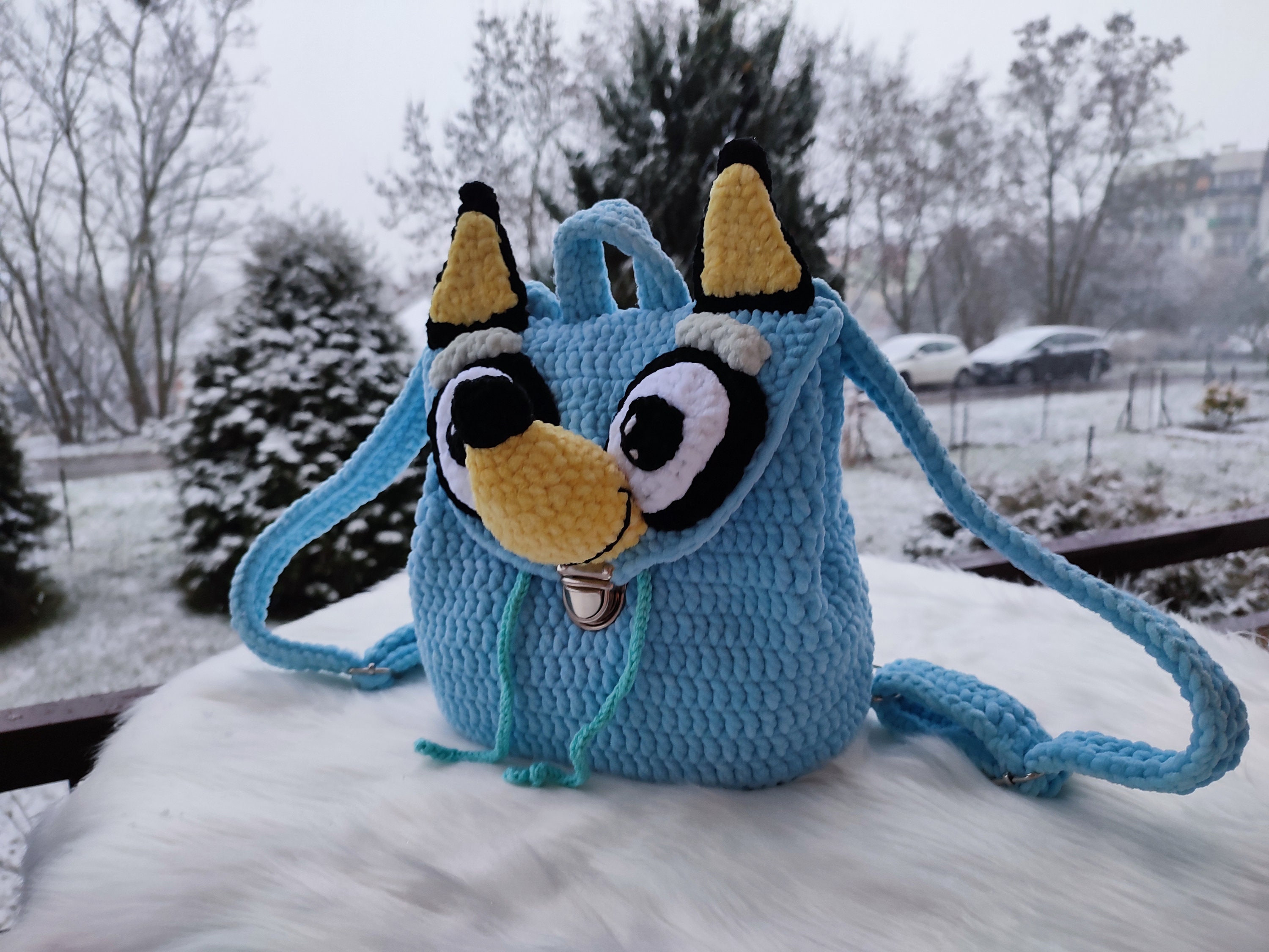 Backpack Crochet Patterns, Bluе Dog - Backpack Crochet Pattern, Crochet ...