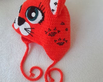 Chapéu de raposa com padrão de crochê, presente fácil de fazer você mesmo, chapéu de animal para bebê, chapéu de raposa PDF, chapéu com padrão de crochê para menina, chapéu com protetor de orelha de crochê, raposa de crochê