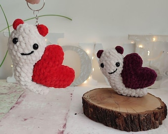 Crochet Plüsch Schnecke Amigurumi Herz Schnecke Muster Häkelanleitung Schnecke Gehäkelte Tier Muster Amigurumi Schnecke Plushie Cute Toy Slug