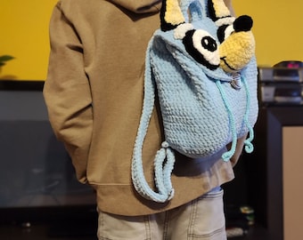 Backpack crochet patterns, Bluе Dog - Backpack Crochet Pattern, Crochet Bag Pattern, Backpack pattern, Gift For Boy, Baby backpack