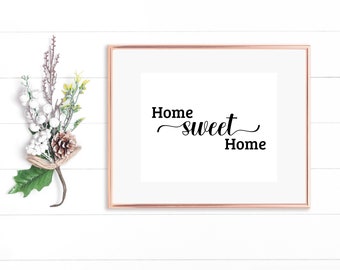 Home Sweet Home Printable Wall Art | Minimalist Decor (Digital Prints)