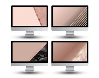 Rose Gold Minimalist Computer Wallpaper (Digital Download)