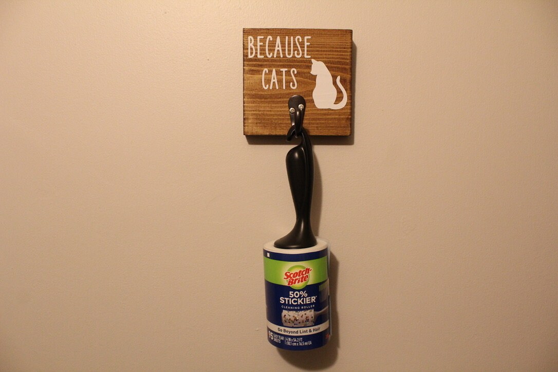Because Dogs/cats/custom Lint Roller Holder Etsy