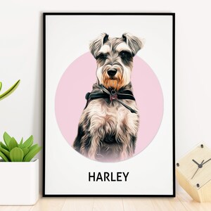 Pet Portrait Custom and Personalized. Pet Dog Wall Art DIGITAL DOWNLOAD to Print on Poster or Canvas for Dog lover Pet Memorial gift.