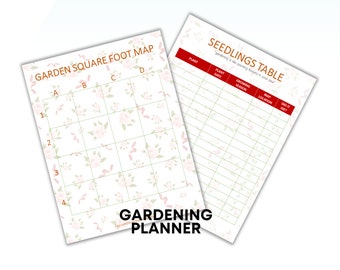 Gardening Planner Printable, Seed Table, Garden Plot