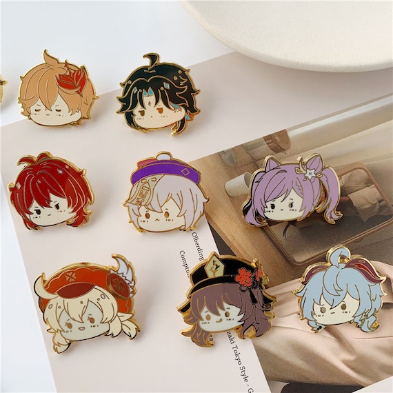 Genshin Impacts Pins Anime Character Enamel Pins Etsy UK