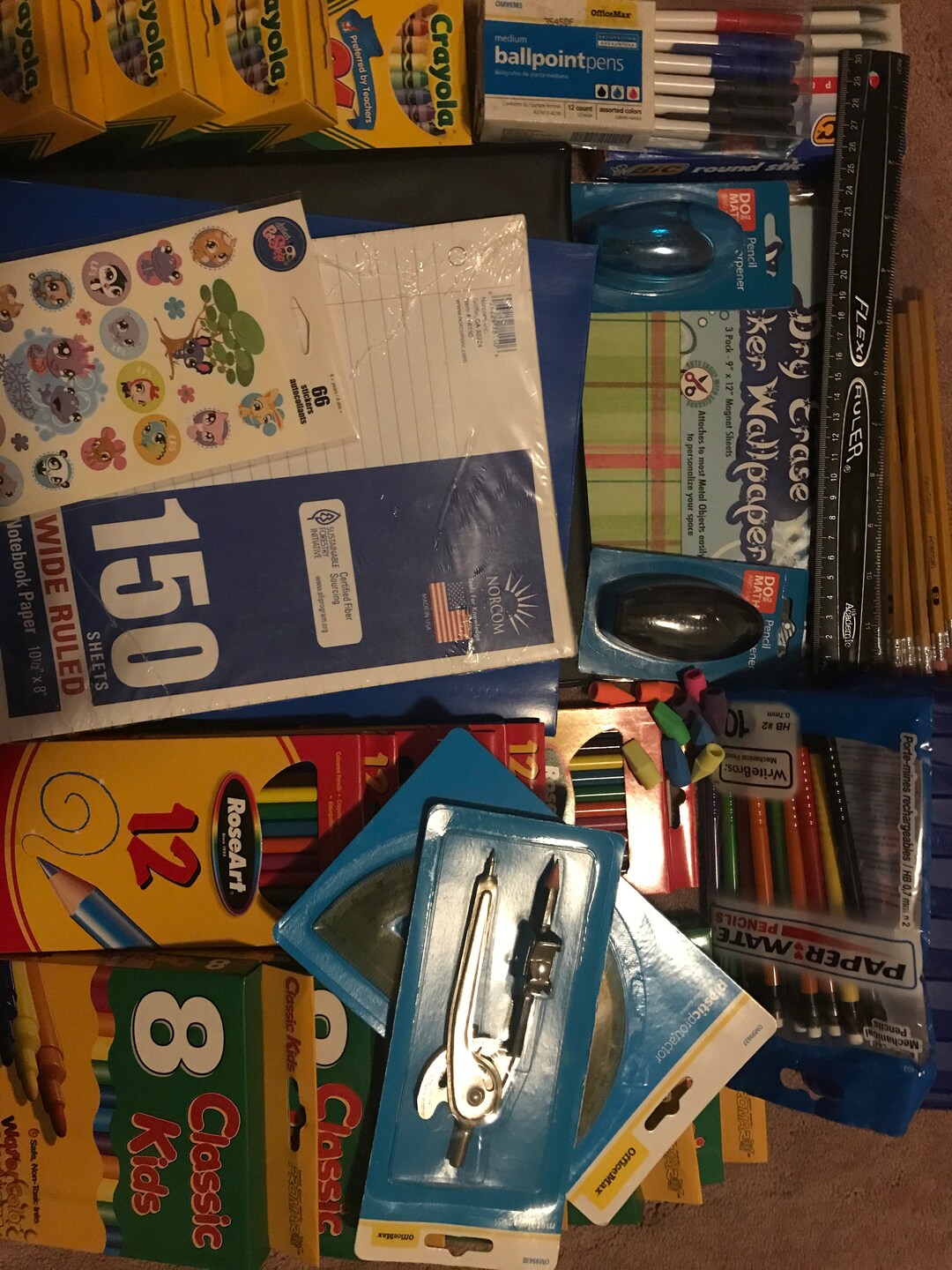 Crayola Crayons Colored & Mechanical Pencils Box Markers Etsy