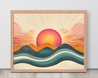 Good Morning Minimalist Art Wood Framed Print