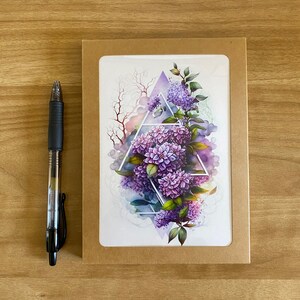 Tarjetas de felicitación color lila / Caja de 5
