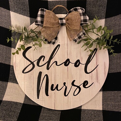 Where is the School Nurse Sign Printable School Nurse Door Etsy