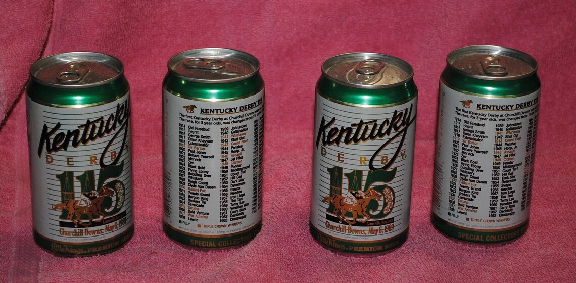 Set of 4 Little Kings Beer Kentucky Derby 115 Unopened Etsy