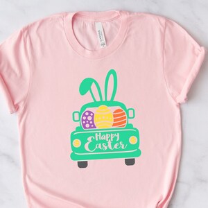 Happy Easter Shirt, Happy Easter Truck Shirt, Womens Easter Shirt, Easter Day, Cute Easter Shirt ,Easter Family Shirt, Easter Matching Shirt