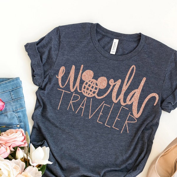 World Traveler Shirt,Traveler Shirt, Women's Travel Shirt, Vacation Shirts, Girls Tank Top, Girls Trip Shirts, Disney Traveler Shirt