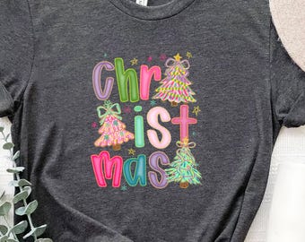 Coquette Bow Christmas Sweatshirt, Christmas Tree Shirt, Christmas Sweatshirt, Girly Christmas Sweater, Coquette Bow Sweater