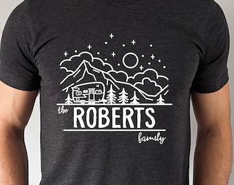 Custom Camping Shirt With Family Name, Personalized Camping Shirt, Camping Shirt, Matching Family Shirt, Summer Shirt, Camp Lover Shirt
