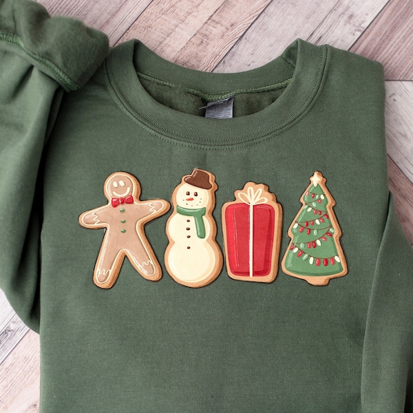 Gingerbread Cookies Sweatshirt, Christmas Shirt, Christmas Matching Sweatshirt, Family Shirt, Christmas Sweater, Xmas Shirt, Christmas Gift