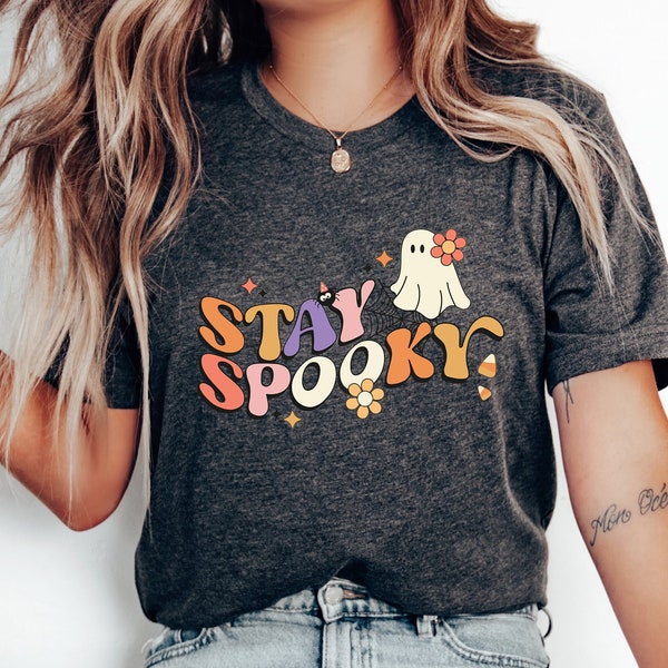 Stay Spooky Shirt, Happy Halloween Party, Cute Ghost Halloween Shirt, Spooky Shirts, Halloween Boo, Halloween Funny Shirt,Gift for Halloween