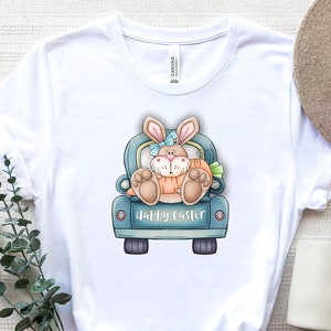 Happy Easter Shirt, Happy Easter Truck Shirt, Womens Easter Shirt, Easter Day, Cute Easter Shirt ,Easter Family Shirt, Easter Matching Shirt