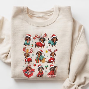 Dachshund Christmas Sweatshirt, Dachshund Christmas Shirt, Dog Lover Gift, Dachshund New Year Shirt, Christmas Crewneck, Dachshund Mom Shirt
