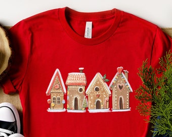 Gingerbread House Shirt, House Hunters Shirt, Xmas Crewneck, Holiday Shirt, Christmas gift,  Christmas Party shirt,Family Xmas Tee
