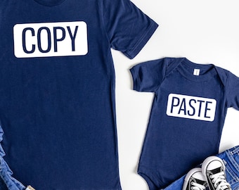 Copy Paste Shirts, Matching Father Son Shirts, Dad Son Shirts,Father Son Matching Shirts,Father's Day Shirts,New Dad Shirt,Fathers Day Gift
