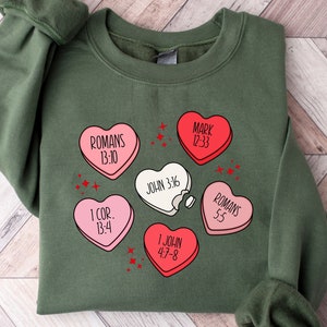 Valentine Biblical Hearts Sweatshirt, Womens Valentines Day Sweatshirt, Funny Valentines Day Sweater, Valentines Day Shirt, Gift For Her