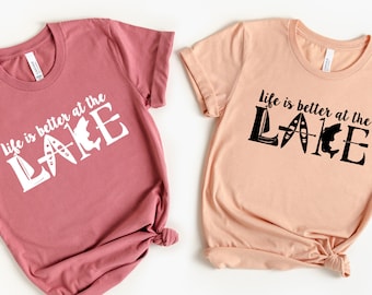 Camping-Hiking Glamping Tee Trendy, Adventure Lake Life Is The Best Life Lake Shirt Outdoor Shirt Lake Life Shirt
