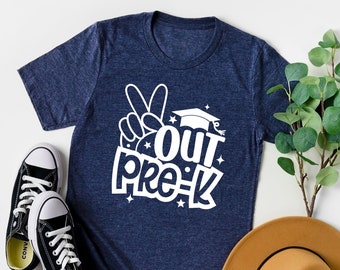 Chemise Peace Out PreK, chemise Last Day of School, chemise d'école pour enfants, chemise Pre-K, Bye School Hello Summer, chemises de fin d'année