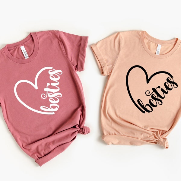 Chemises de meilleurs amis, chemise assortie de Besties, chemise de meilleurs amis, chemise de Besties, chemises assorties de meilleur ami, tees assortis de soeurs