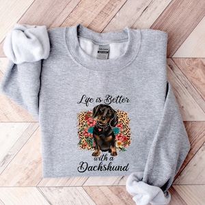 Life Is Better With A Dachshund Shirt, Dachshund Mom, Dog Dad Shirt, Dog Mom Gift, Wiener Dog Lover, Weenie Dog, Dog Owner Shirt