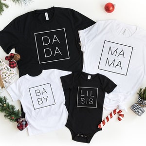 Dada Mama Mini Shirts, Baby Shirt, Family Matching Shirt, Mommy and Me Shirts, Daddy and Me Shirts, Mama Dada Shirt, Mothers Day Shirt