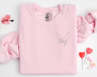 Valentine Couples Matching Pocket Sweater, Womens Valentines Day Sweatshirt, Cute Valentines Day Tee, Valentines Day Shirt, Gift For Her