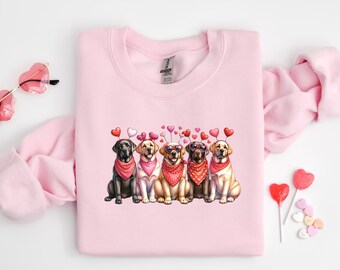 Dog Lover Valentines Day Sweatshirt, Gift For Dog Mom, Cute Valentines Day Sweater, Teachers Valentines Day Shirt, Animal Lover Gift