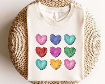 Valentine Hearts Sweater, Womens Valentines Day Sweatshirt, Couples Gift Shirts, Cute Valentines Day Shirts, Gifts For Her