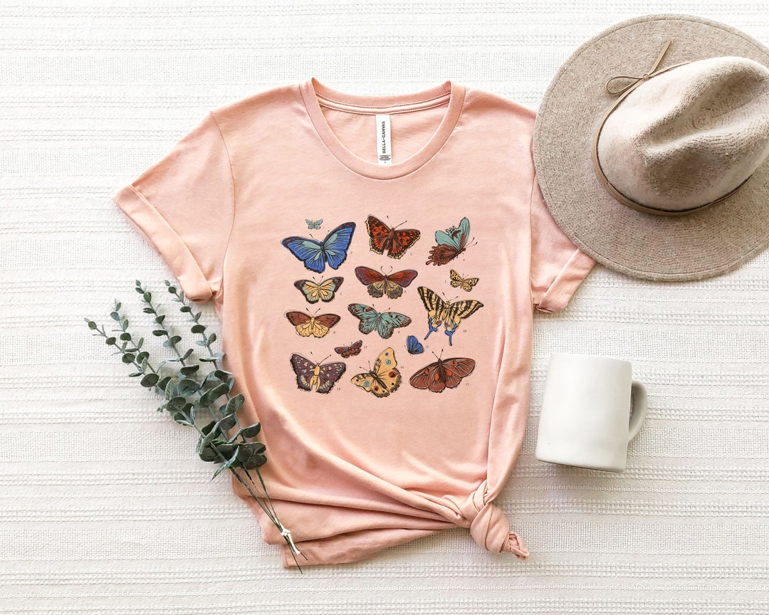 Butterfly Collage Shirt, Butterfly Lover Tee, Papillion Shirt, Graphic ...