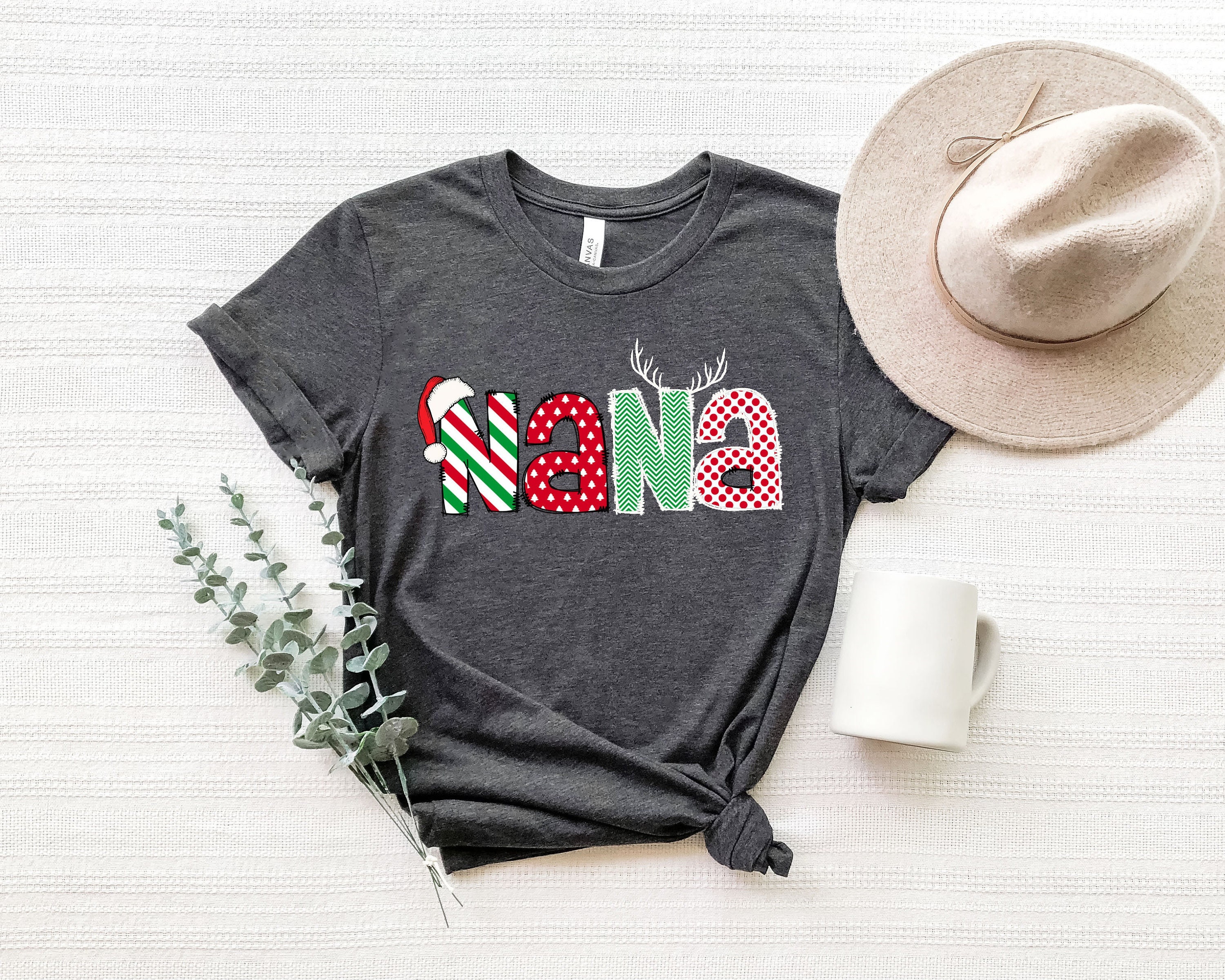 Discover Nana Christmas Shirt, Gift for Mom, Christmas Party Tee, Cute Christmas Gift