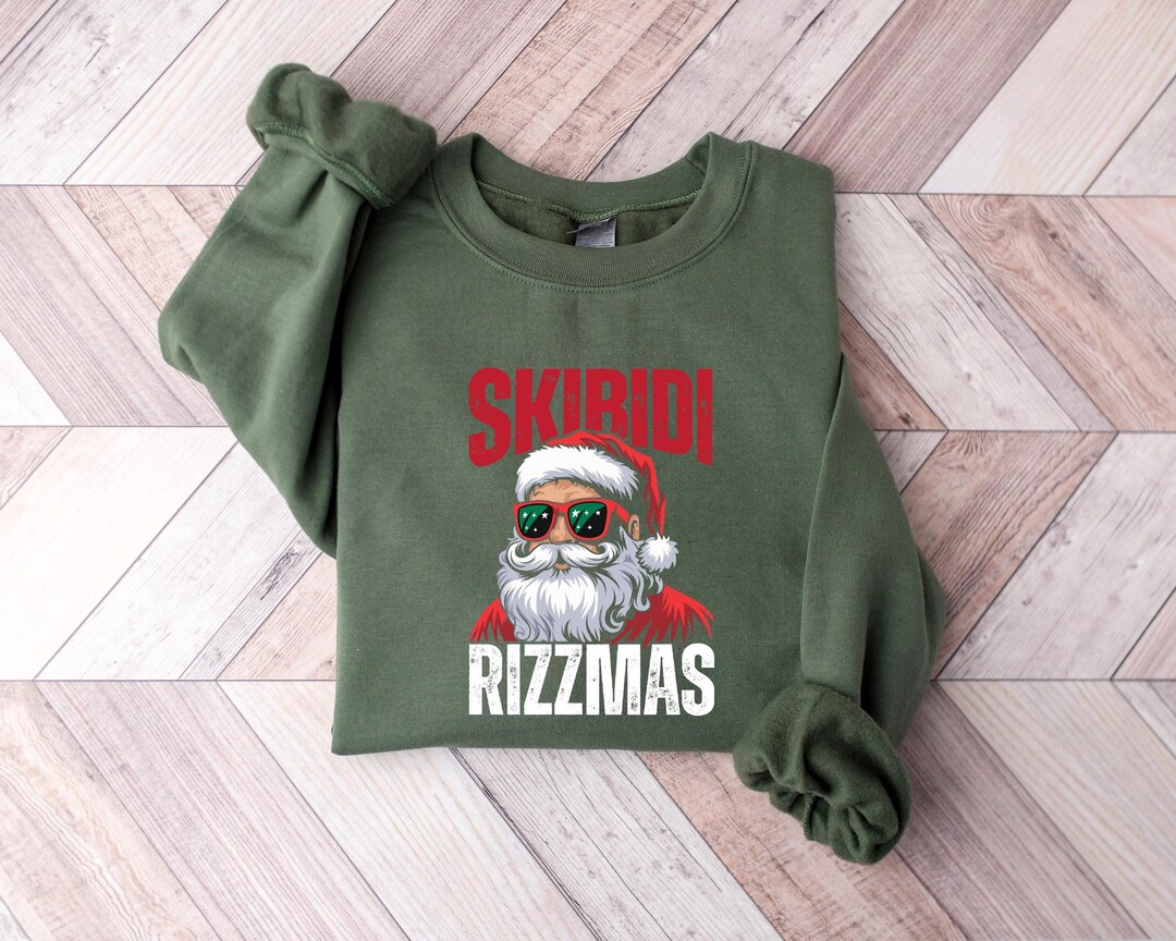 Skibidi Rizzmas Christmas Santa Claus Shirt,rizz the Season Shirt ...