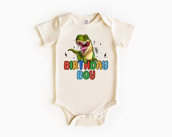 Birthday Boy Dinosaur Newborn Bodysuit, Comfort Colors Toddler and Youth Shirt, Birthday Celebration Gift, Birthday Present for Children