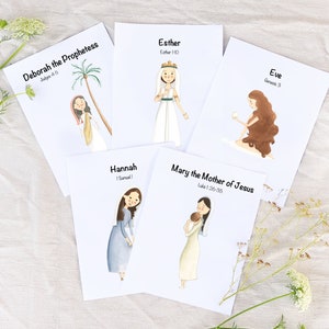 Women of the Bible, Teaching Primary Scriptures Printable Poster Children&#39;s Gospel Downloadable Kids Prints Christian Download